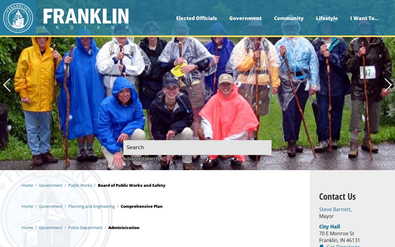 Franklin warrant records boundary on the official Franklin Police page